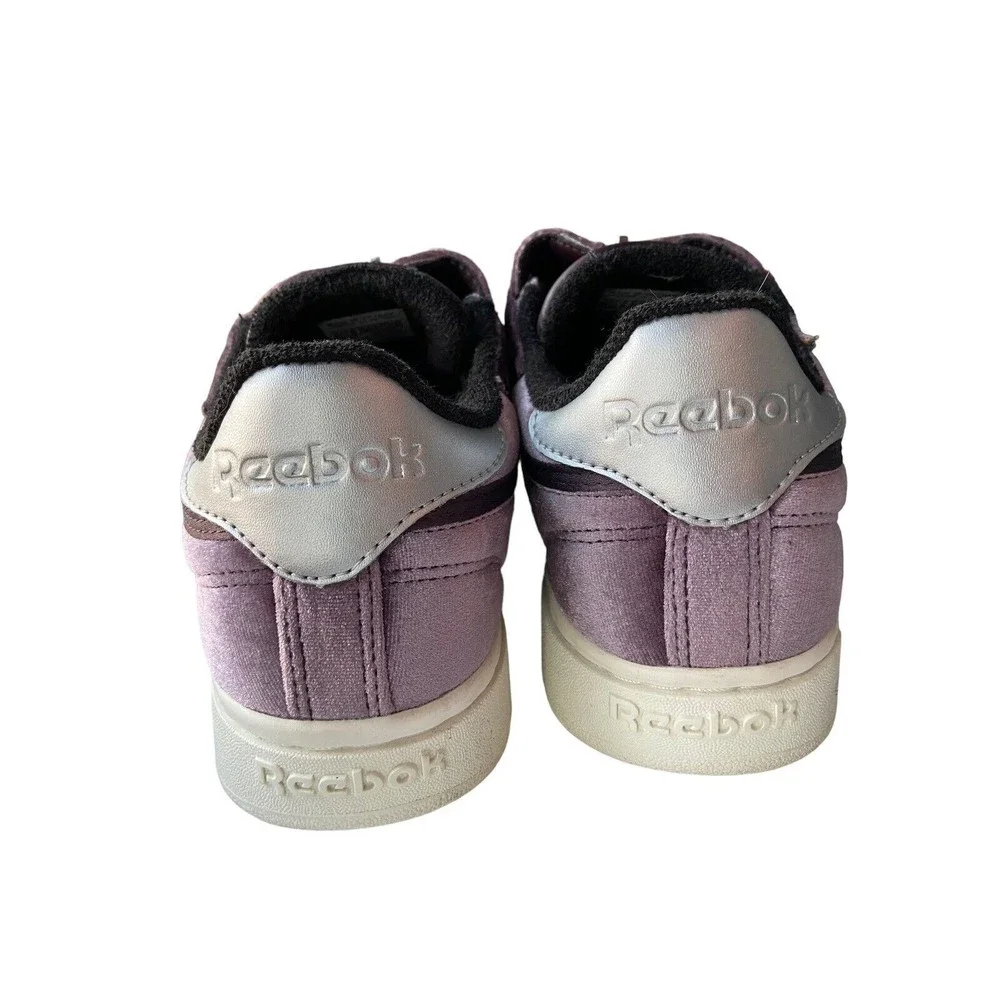 Reebok Womens Club C Double Zip Court Shoes Size 8.5 Purple‎ Velvet Chunky Retro
